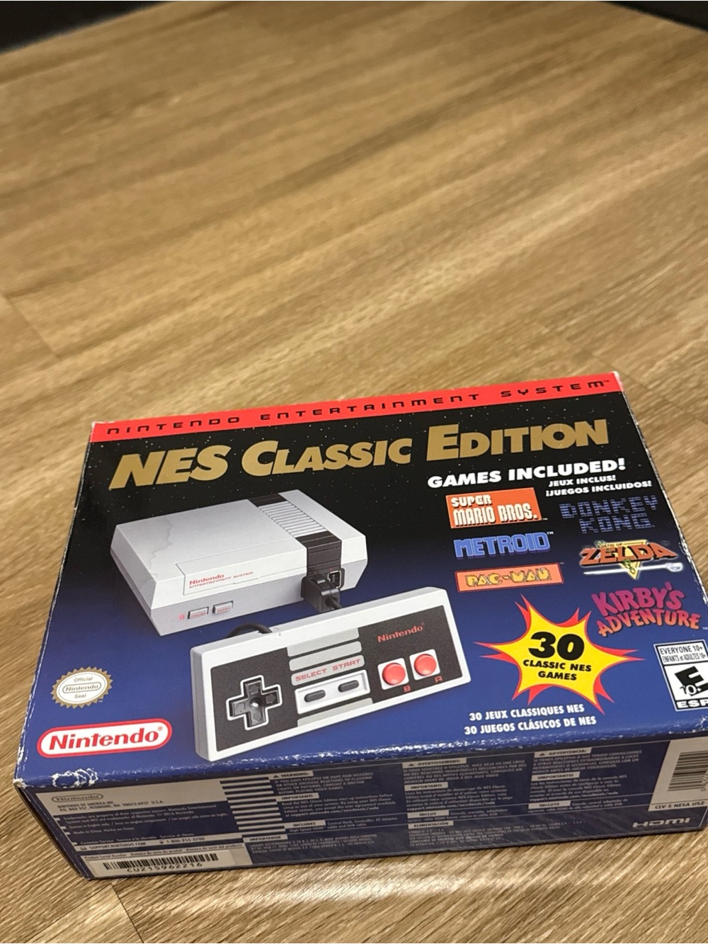 Never used Nintendo NES Classic Edition Console Box CU 215962216 *missing parts